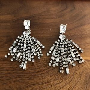 J. Crew Double Crystal Drop Earrings